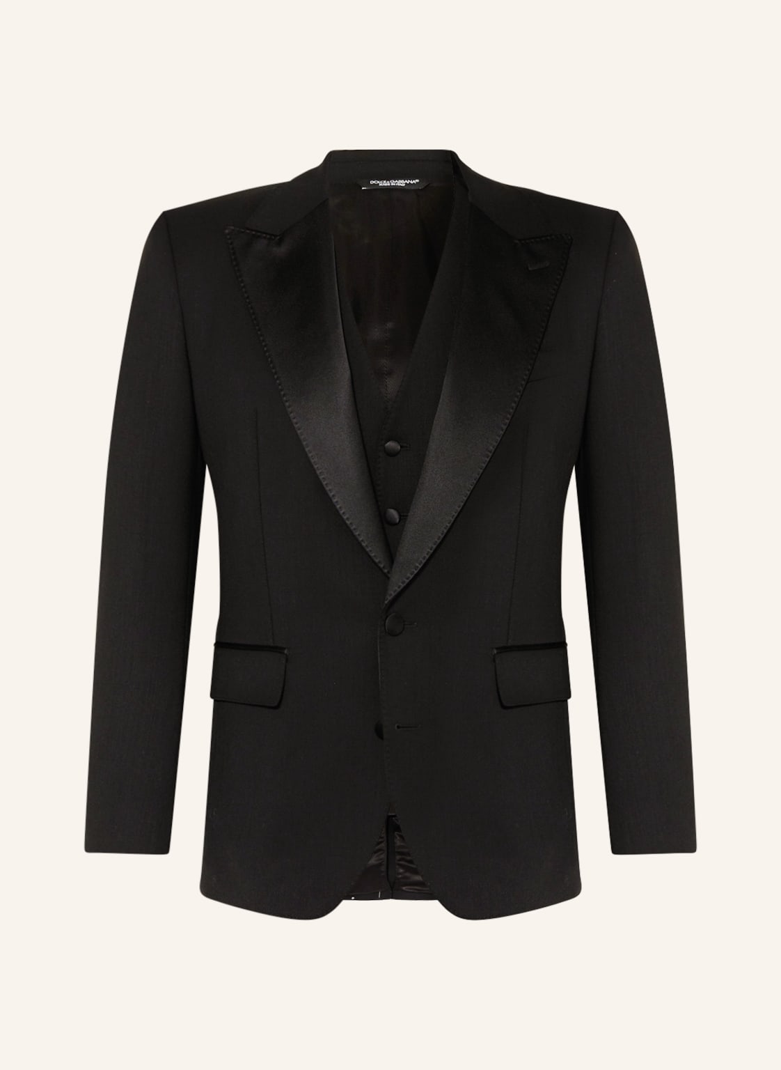 Dolce & Gabbana Anzug Extra Slim Fit Mit Galonstreifen schwarz von Dolce & Gabbana