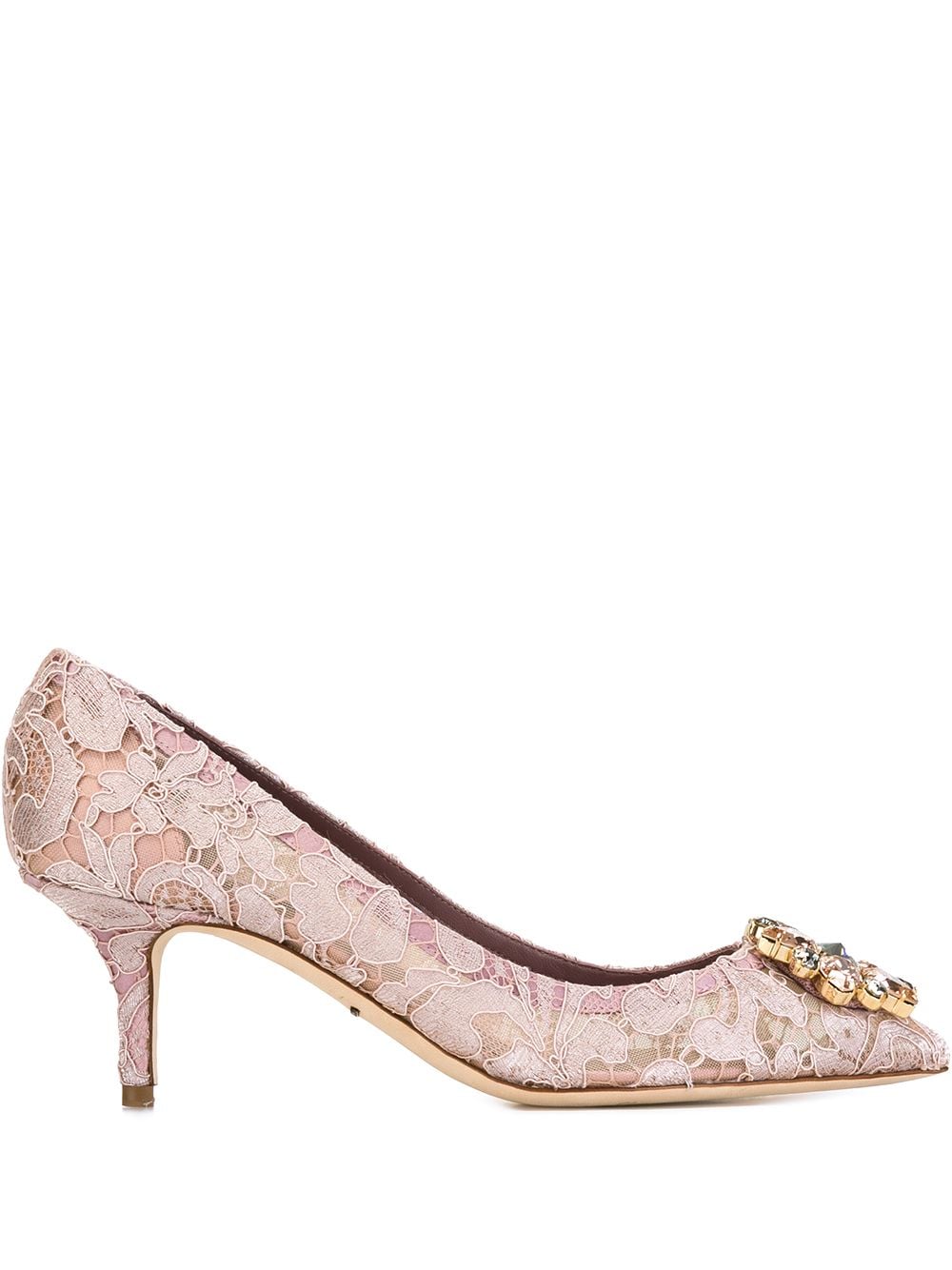 Dolce & Gabbana Rainbow Lace 60mm brooch-detail pumps - Pink von Dolce & Gabbana