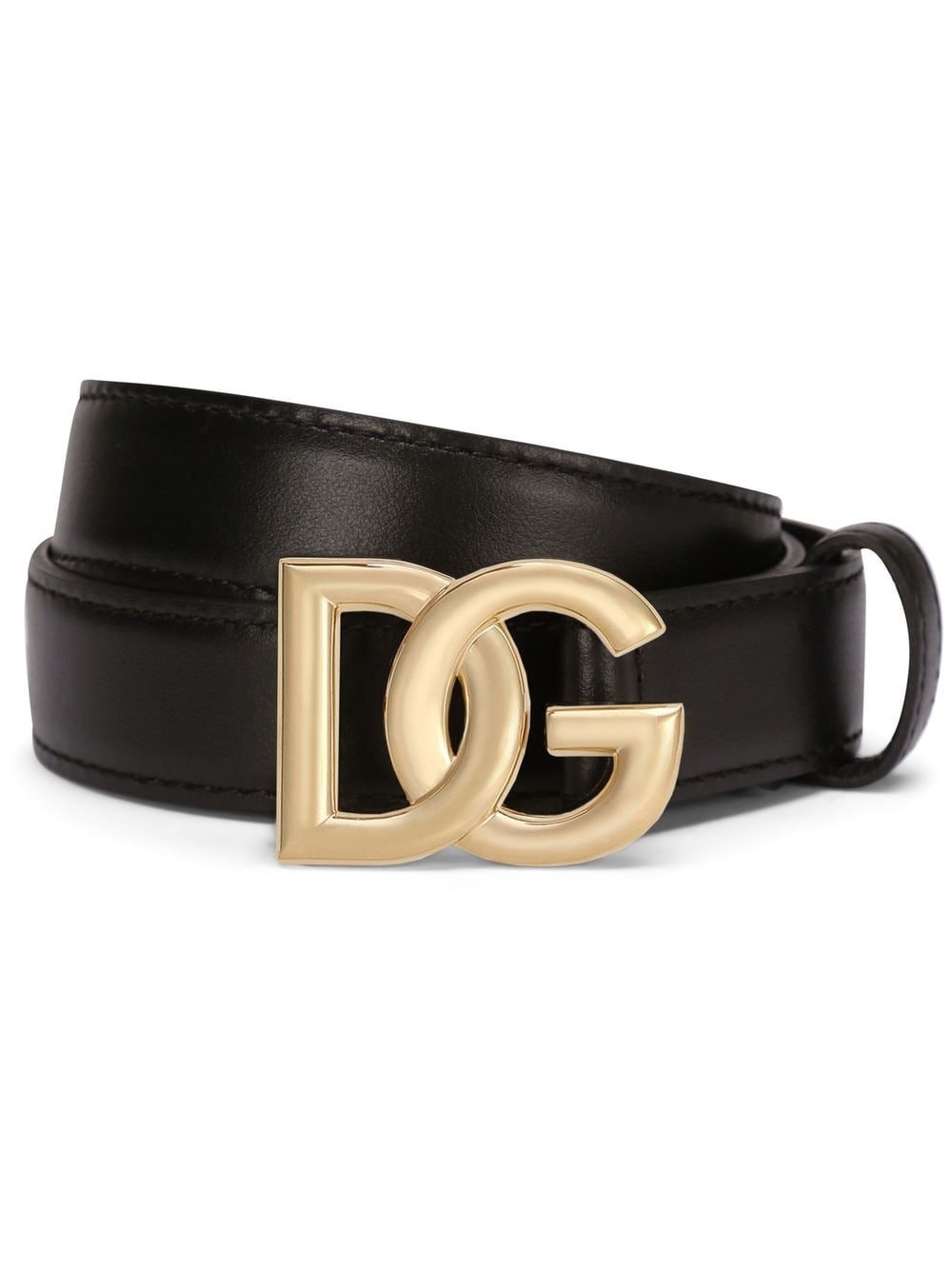 Dolce & Gabbana DG-logo leather belt - Black von Dolce & Gabbana