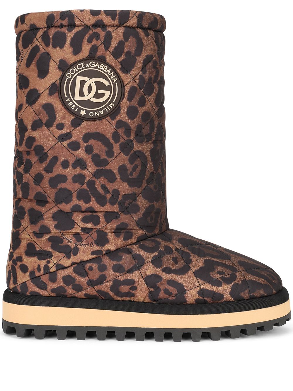 Dolce & Gabbana City leopard-print boots - Brown von Dolce & Gabbana