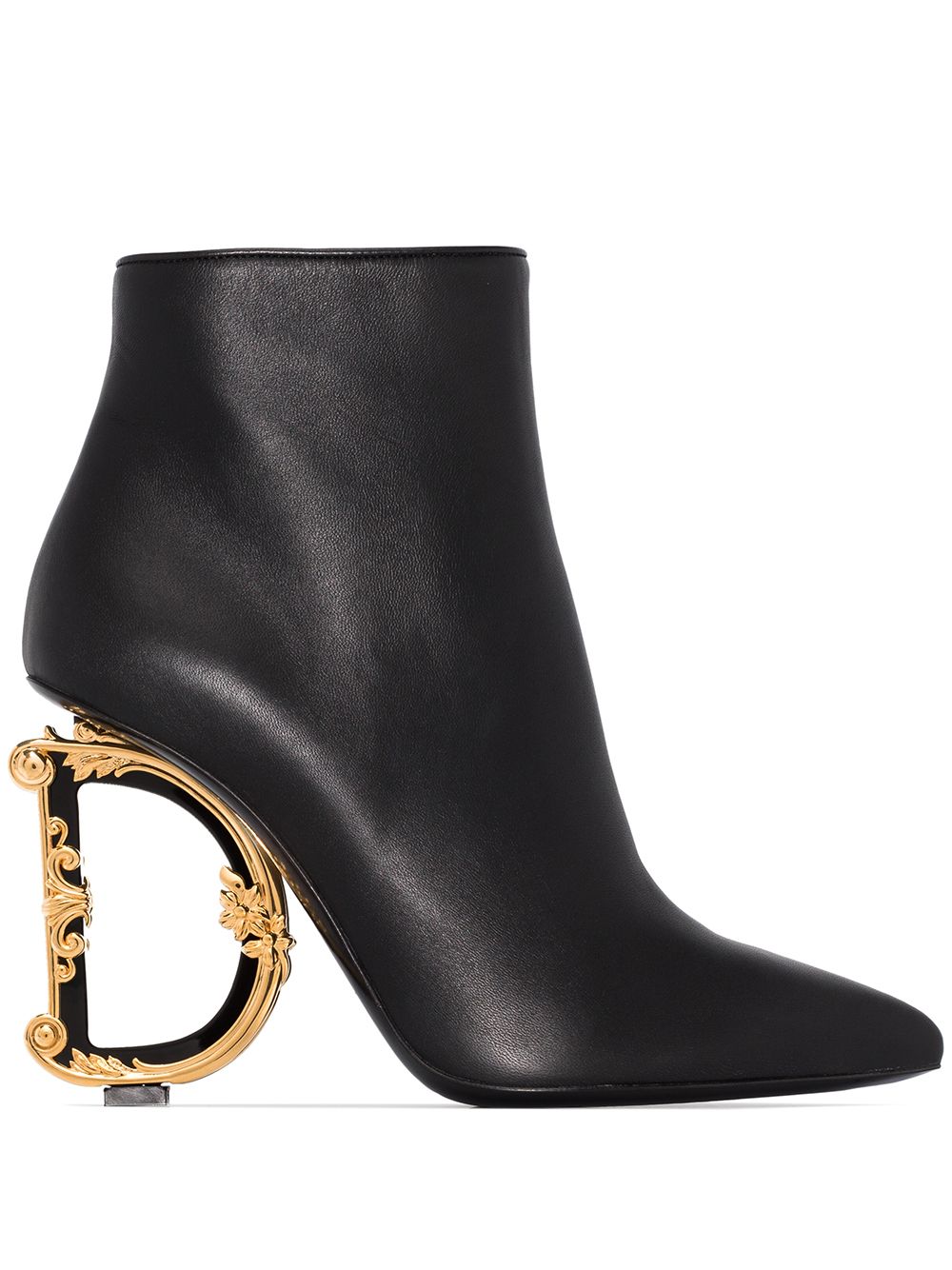 Dolce & Gabbana Baroque DG 105mm ankle boots - Black von Dolce & Gabbana