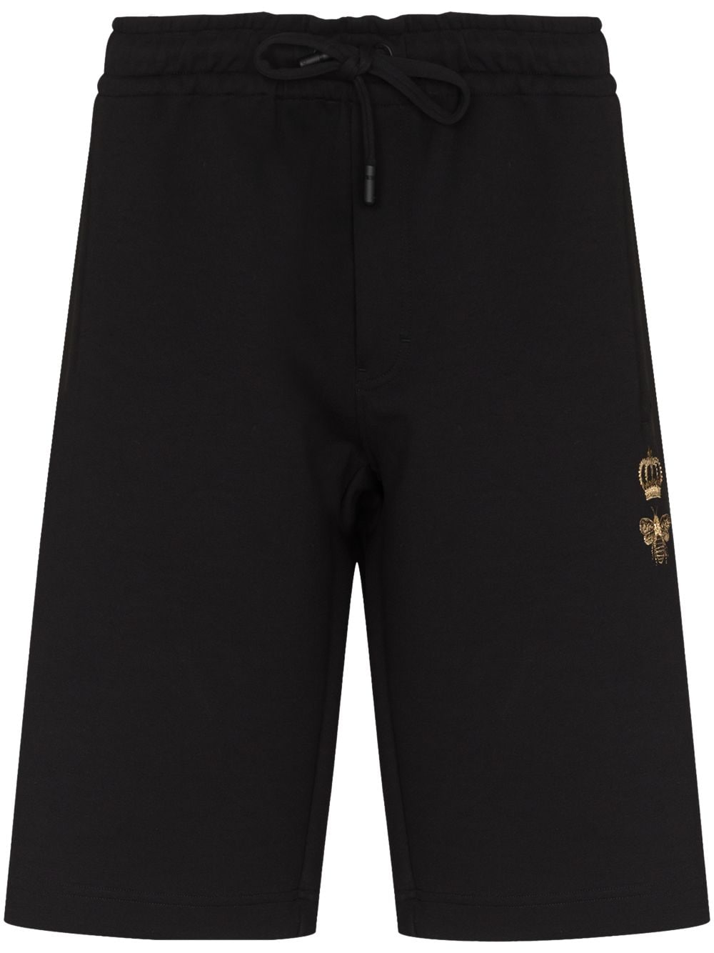 Dolce & Gabbana embroidered-bee drawstring shorts - Black von Dolce & Gabbana