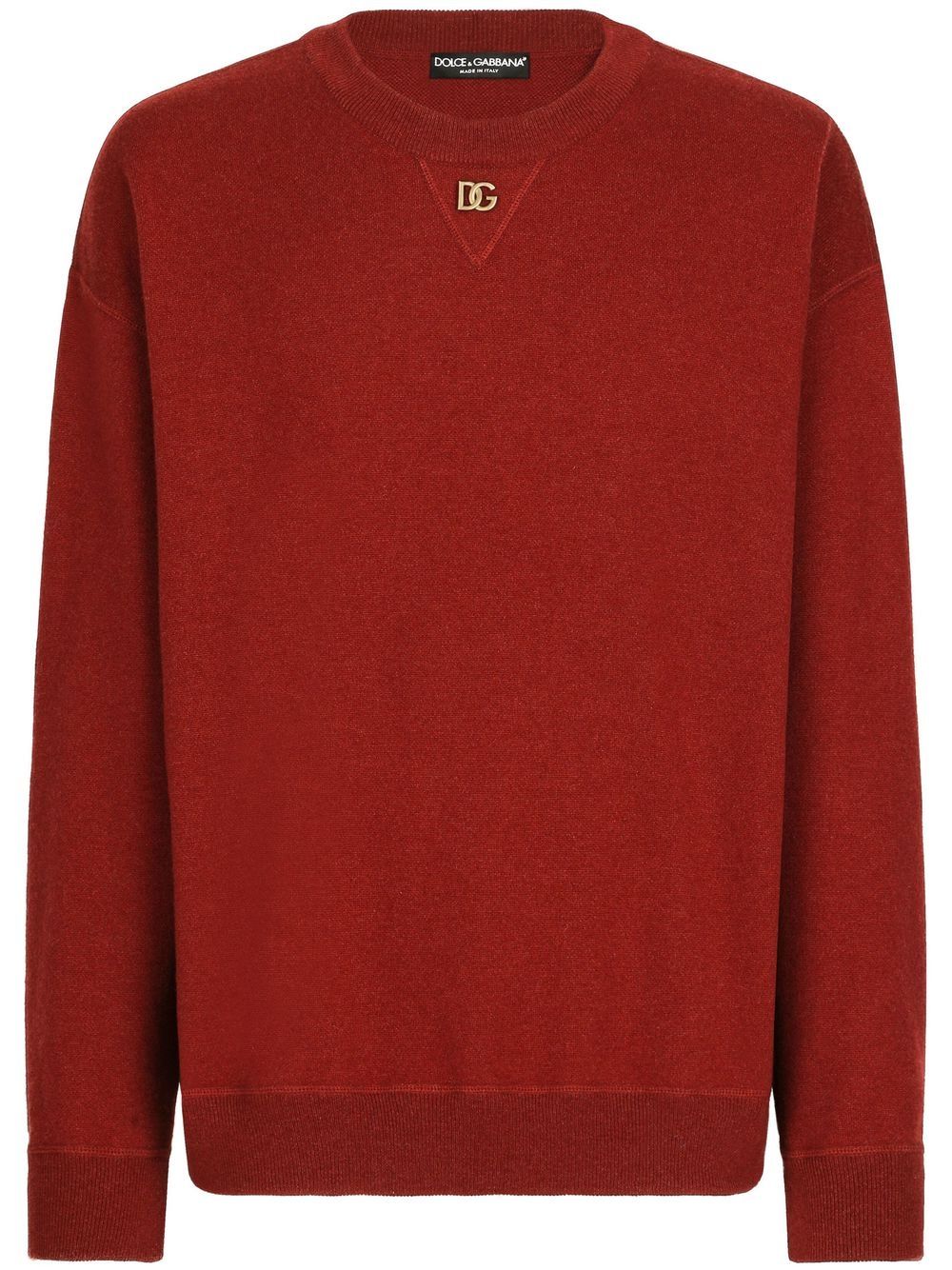 Dolce & Gabbana DG-logo cashmere jumper - Red von Dolce & Gabbana