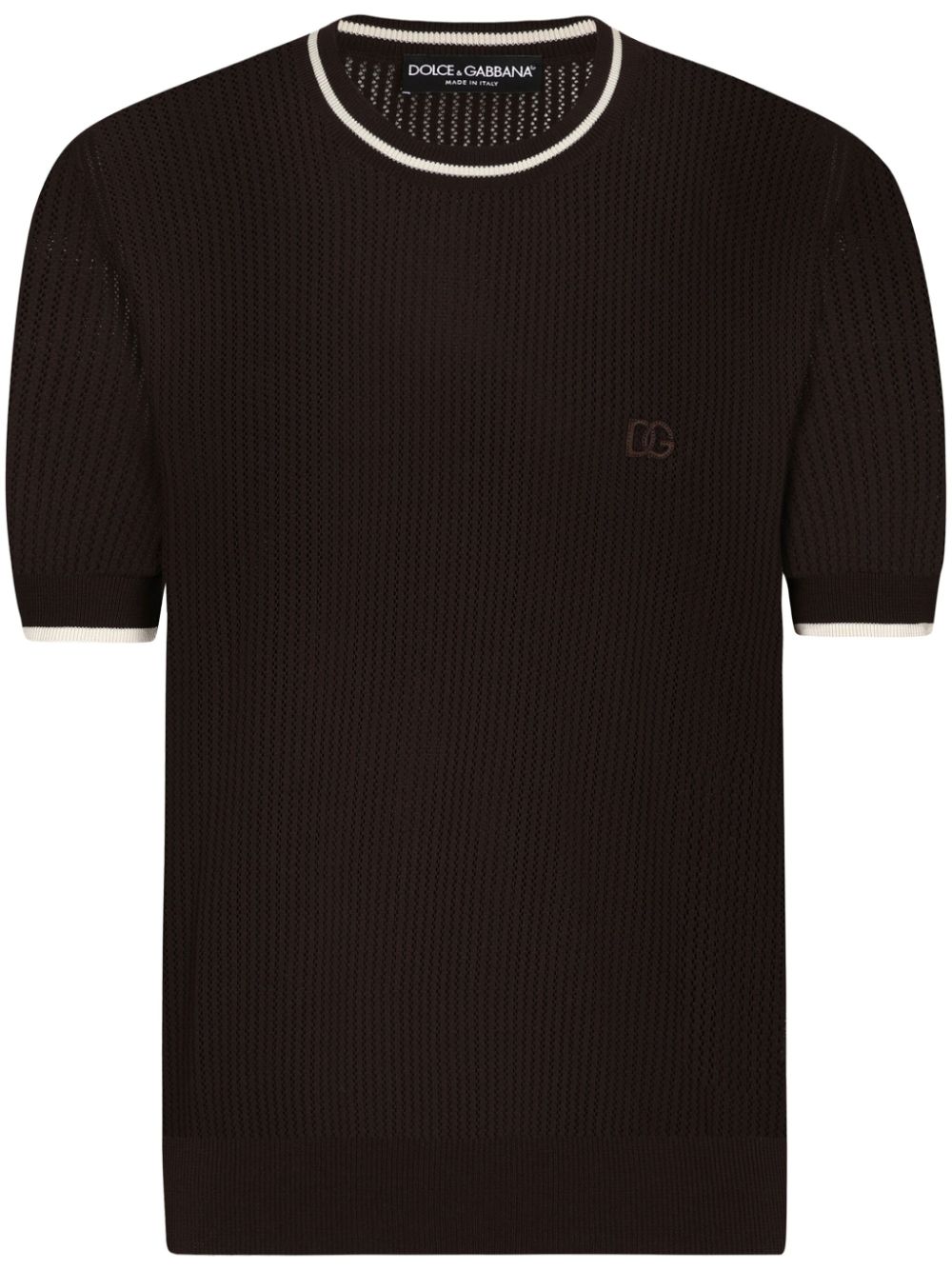 Dolce & Gabbana DG-logo cotton T-shirt - Brown von Dolce & Gabbana