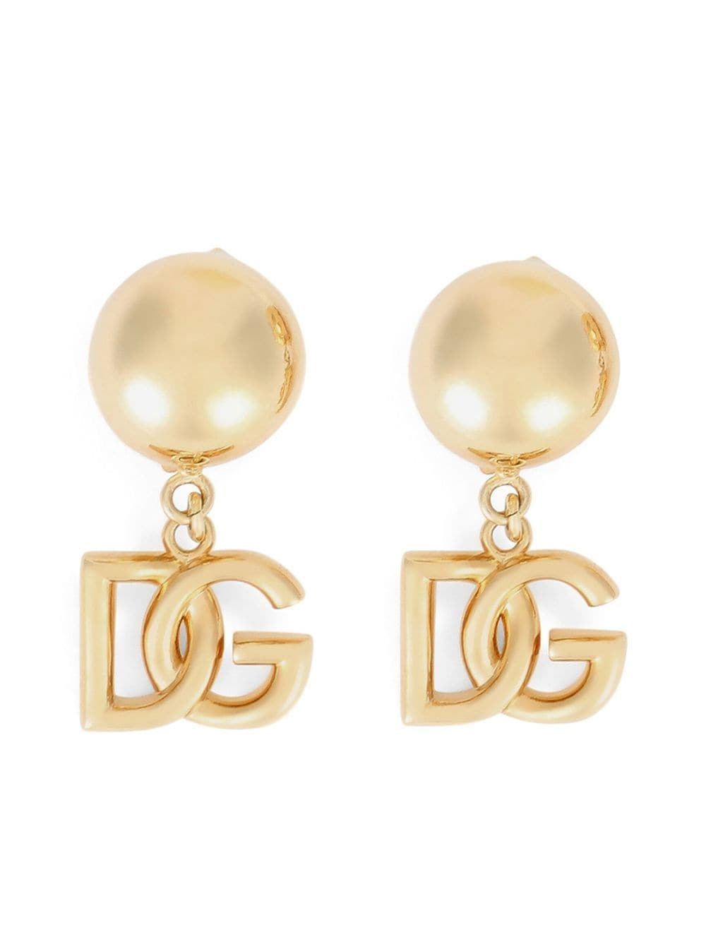Dolce & Gabbana DG-logo pendant clip-on earrings - Gold von Dolce & Gabbana