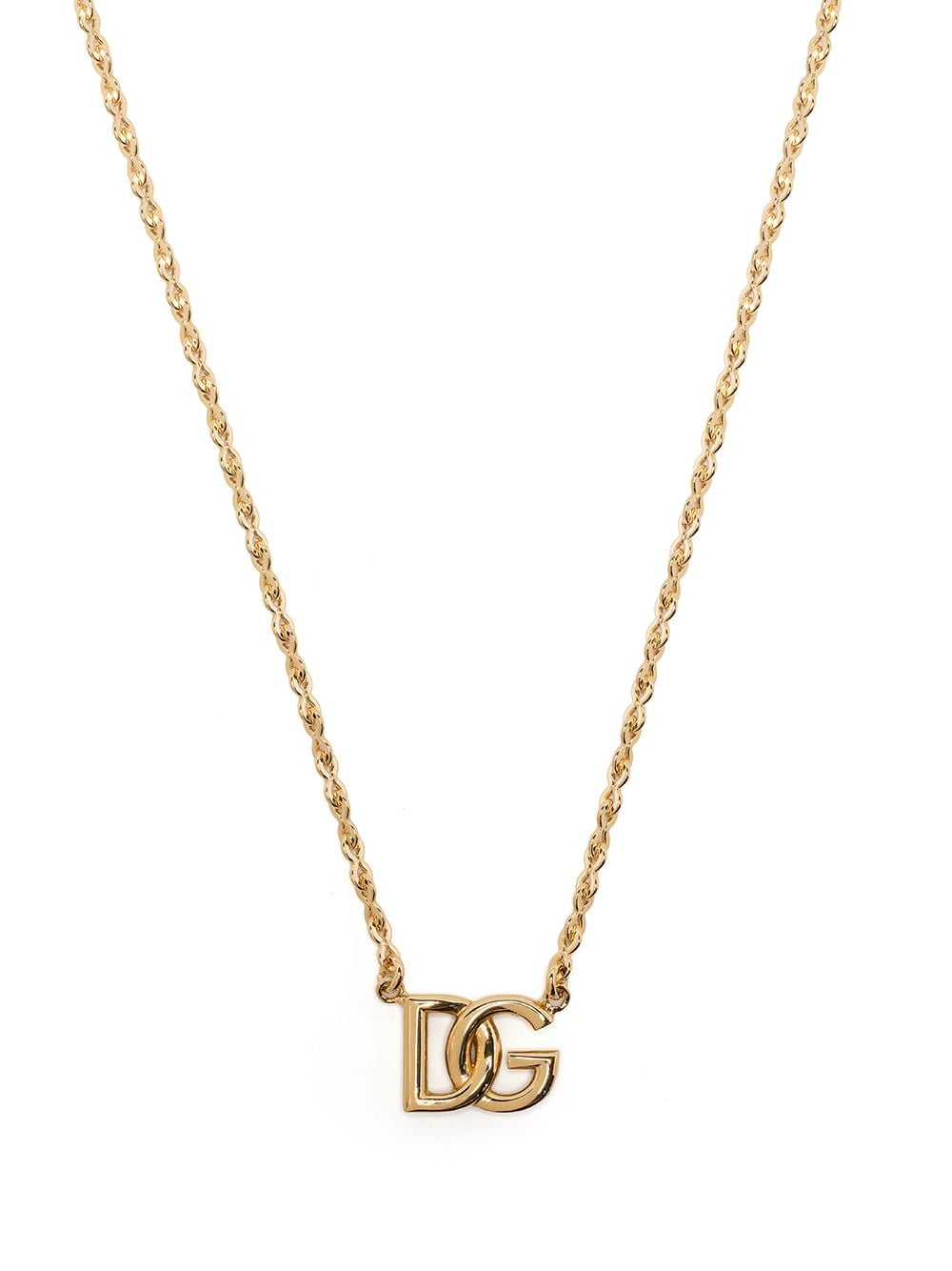 Dolce & Gabbana DG logo-plaque chain-link necklace - Gold von Dolce & Gabbana