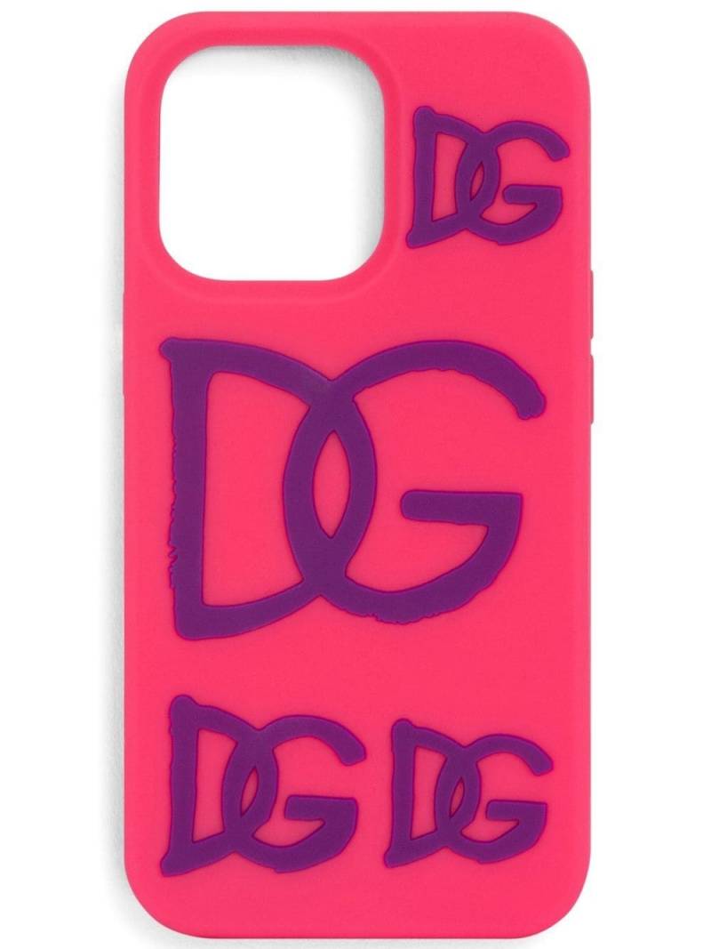 Dolce & Gabbana DG logo-print iPhone 13 Pro case - Pink von Dolce & Gabbana