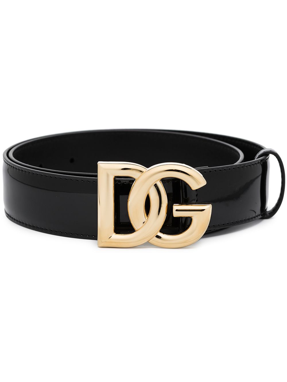 Dolce & Gabbana DG logo leather belt - Black von Dolce & Gabbana