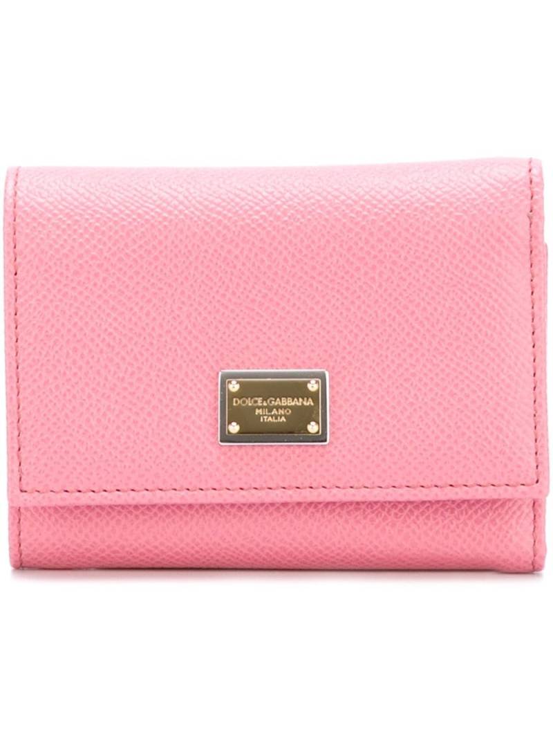 Dolce & Gabbana logo-tag leather wallet - Pink von Dolce & Gabbana