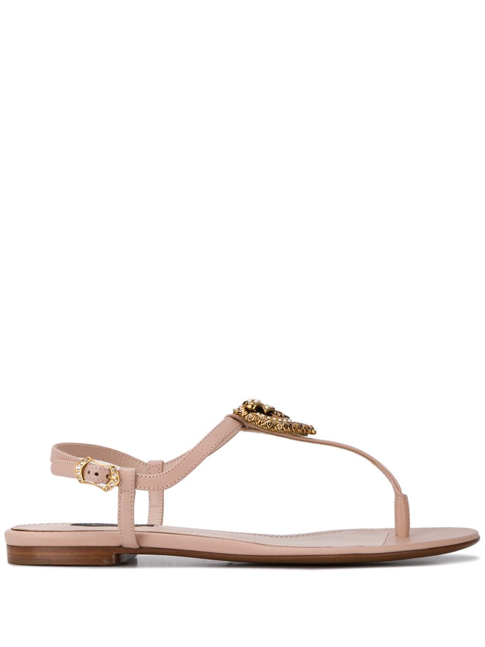 Dolce & Gabbana Devotion leather thong sandals - Pink von Dolce & Gabbana