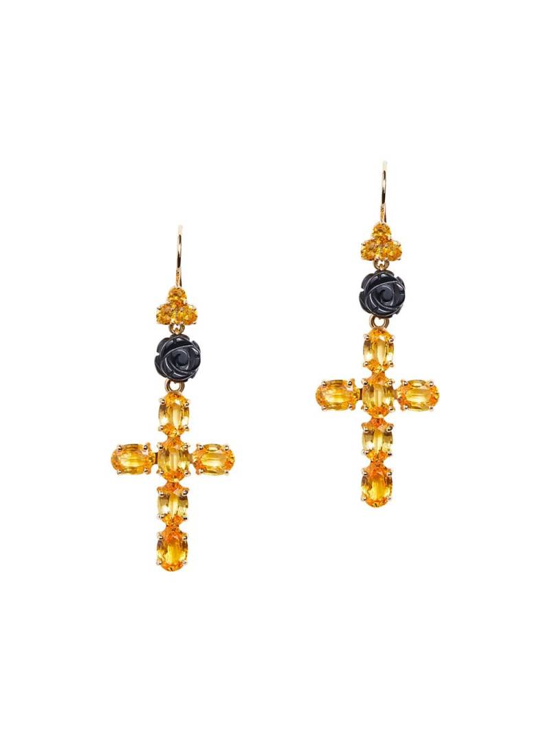 Dolce & Gabbana Family cross earrings - Gold von Dolce & Gabbana