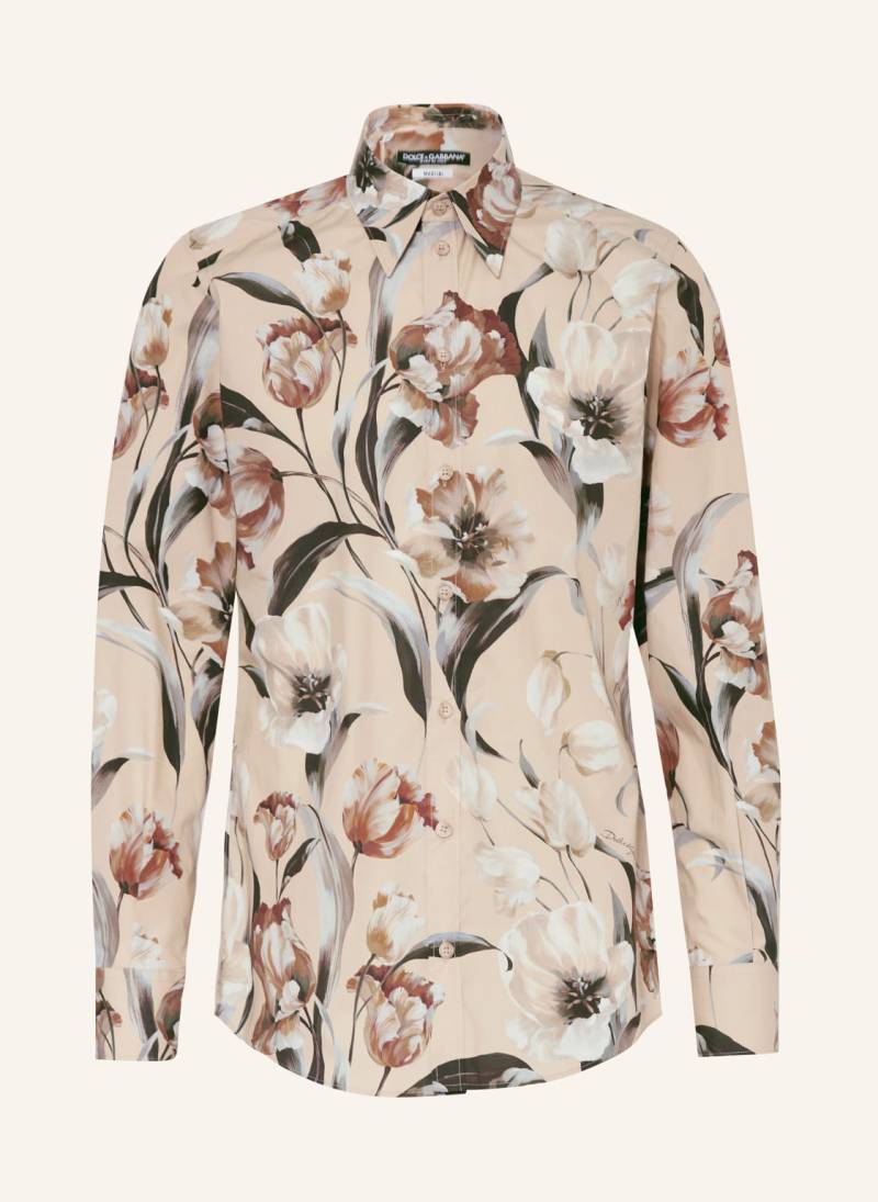 Dolce & Gabbana Hemd Martina Slim Fit beige von Dolce & Gabbana