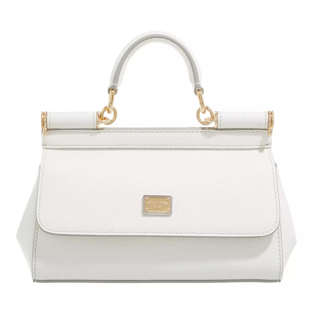 Dolce&Gabbana Henkeltasche - Sicily Top Handle Bag Dauphine Calfskin - Gr. unisize - in Creme - für Damen von Dolce&Gabbana