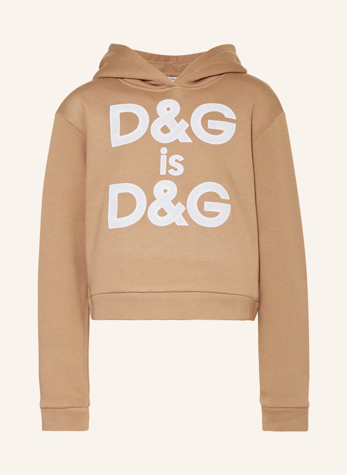 Dolce & Gabbana Hoodie Mit Schmucksteinen beige von Dolce & Gabbana