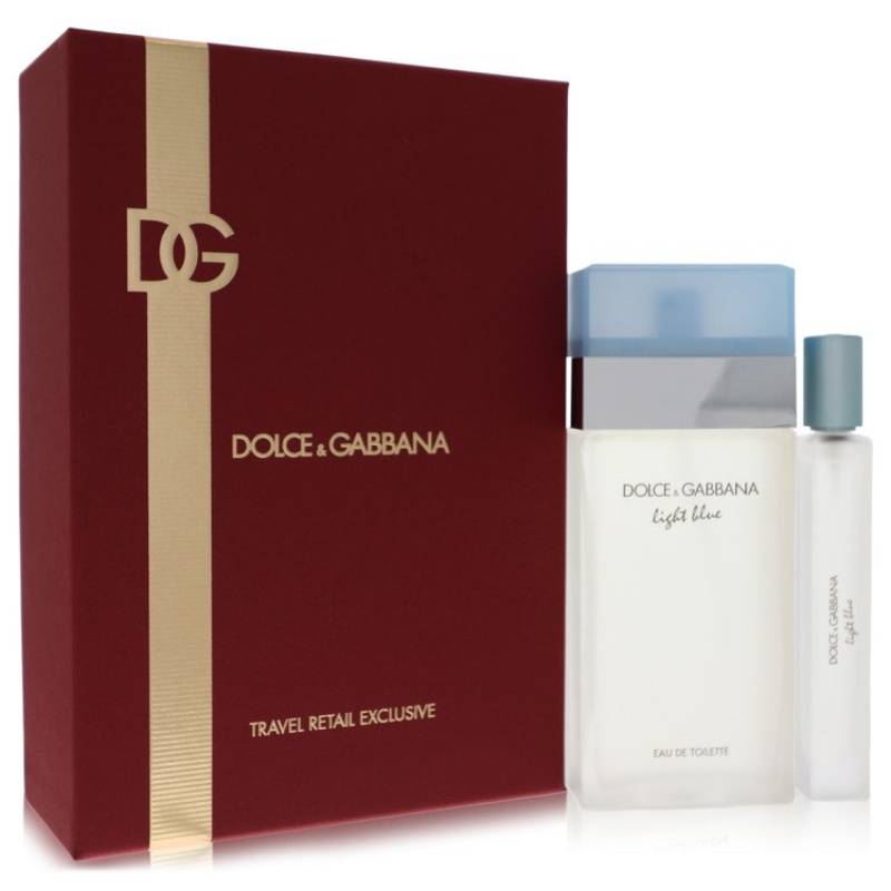 Dolce & Gabbana Light Blue Gift Set -- 101 ml Eau De Toilette Spray + 10 ml EDT Spray Travel Exclusive von Dolce & Gabbana