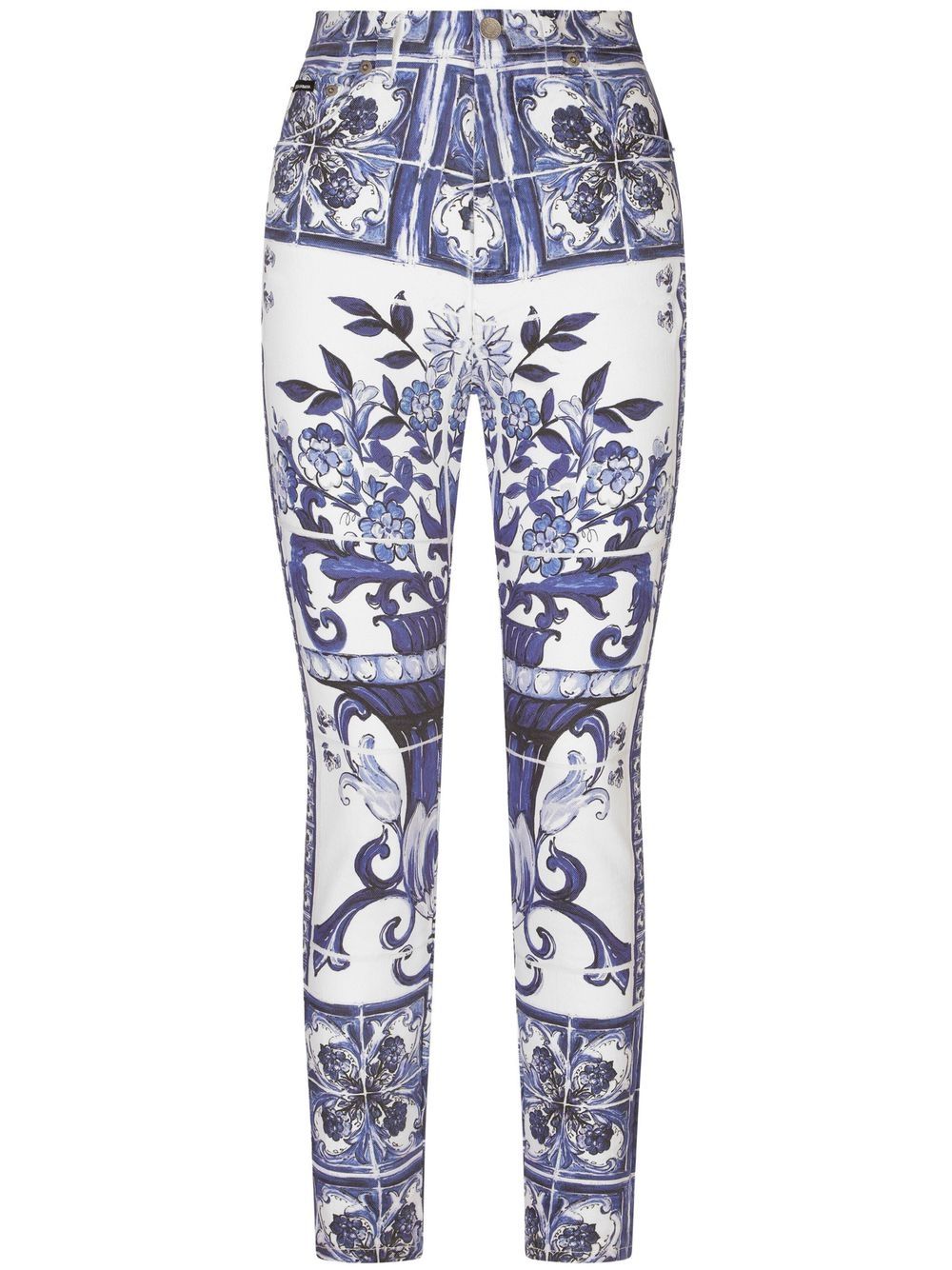 Dolce & Gabbana Grace Majolica-print skinny jeans - Blue von Dolce & Gabbana