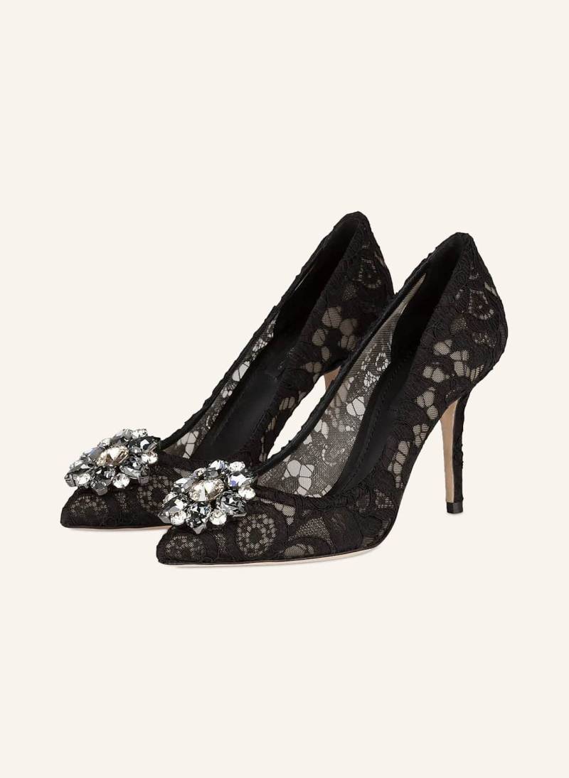 Dolce & Gabbana Pumps Rainbow Mit Schmucksteinen schwarz von Dolce & Gabbana