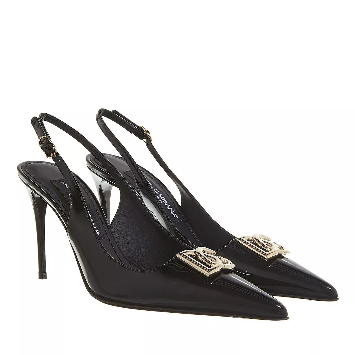 Dolce&Gabbana Pumps & High Heels - Logo-Detailed Slingback Pumps - Gr. 36 (EU) - in Schwarz - für Damen von Dolce&Gabbana