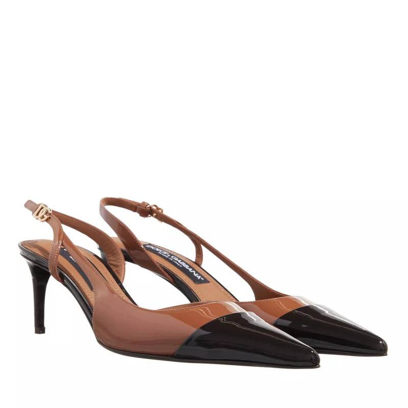 Dolce&Gabbana Pumps & High Heels - Patent Leather Slingbacks - Gr. 37 (EU) - in Braun - für Damen von Dolce&Gabbana