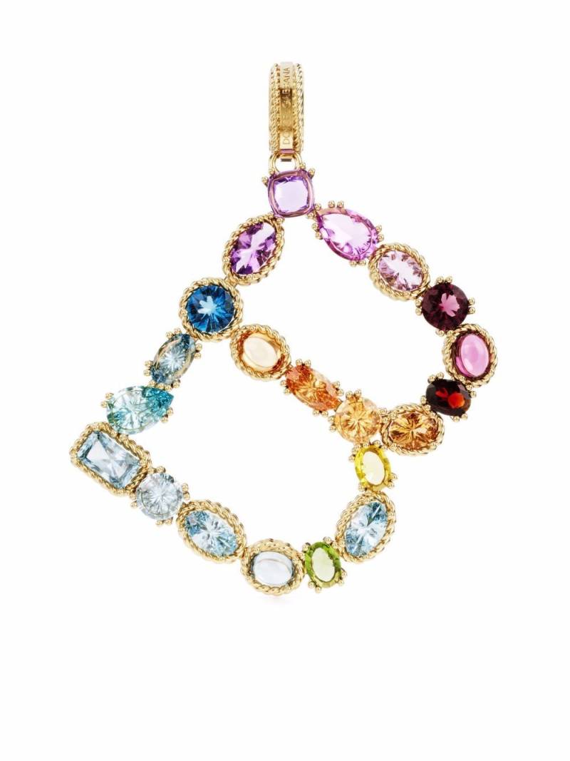 Dolce & Gabbana Rainbow Alphabet B 18kt yellow gold multi-stone pendant von Dolce & Gabbana