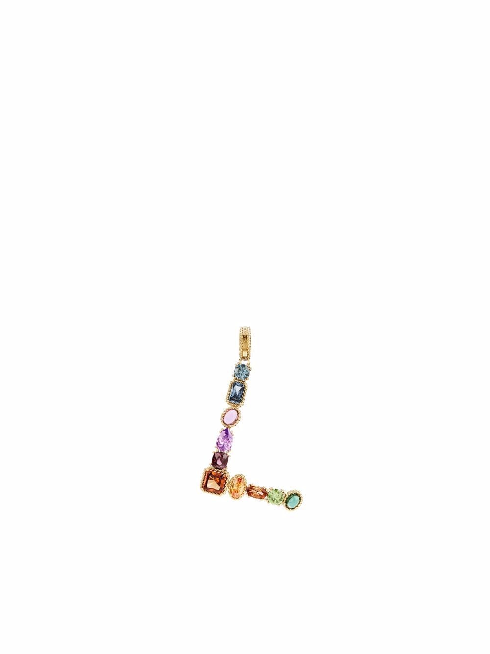 Dolce & Gabbana Rainbow Alphabet L 18kt yellow gold multi-stone pendant von Dolce & Gabbana