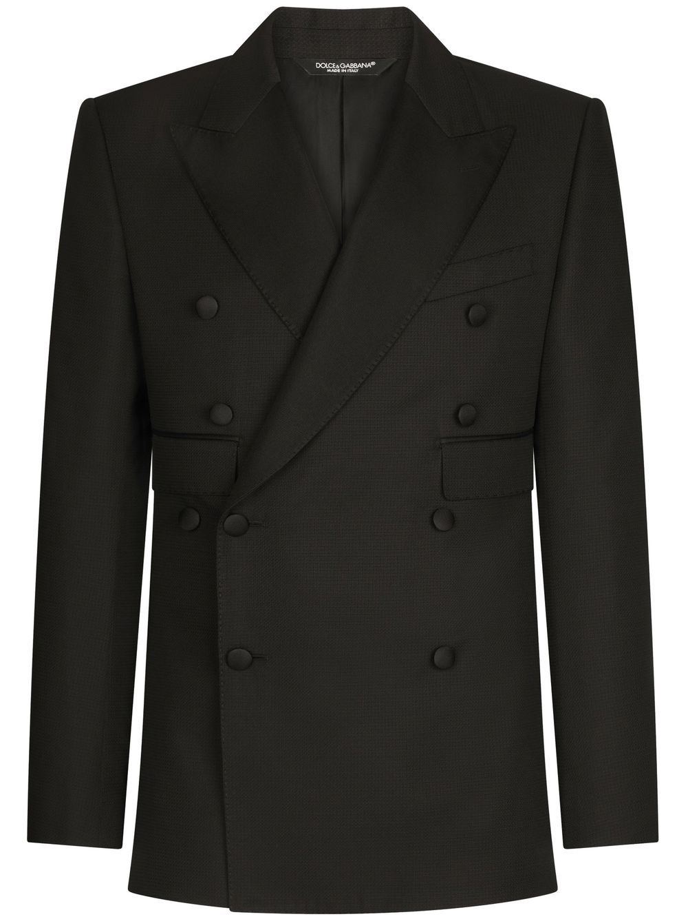 Dolce & Gabbana Sicilia-fit double-breasted tuxedo blazer - Black von Dolce & Gabbana