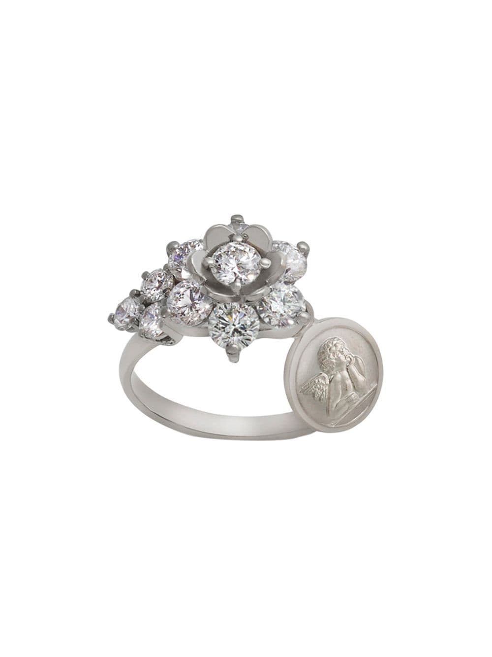 Dolce & Gabbana Sicily diamond-embellished ring - Silver von Dolce & Gabbana