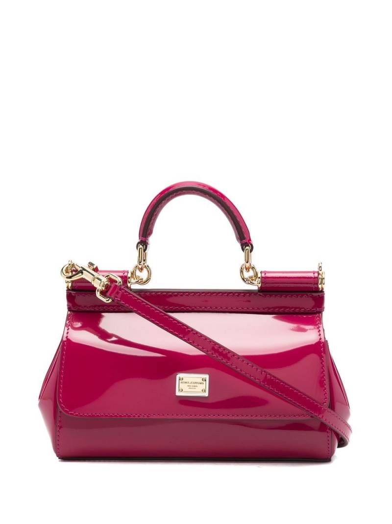 Dolce & Gabbana small Sicily polished shoulder bag - Pink von Dolce & Gabbana