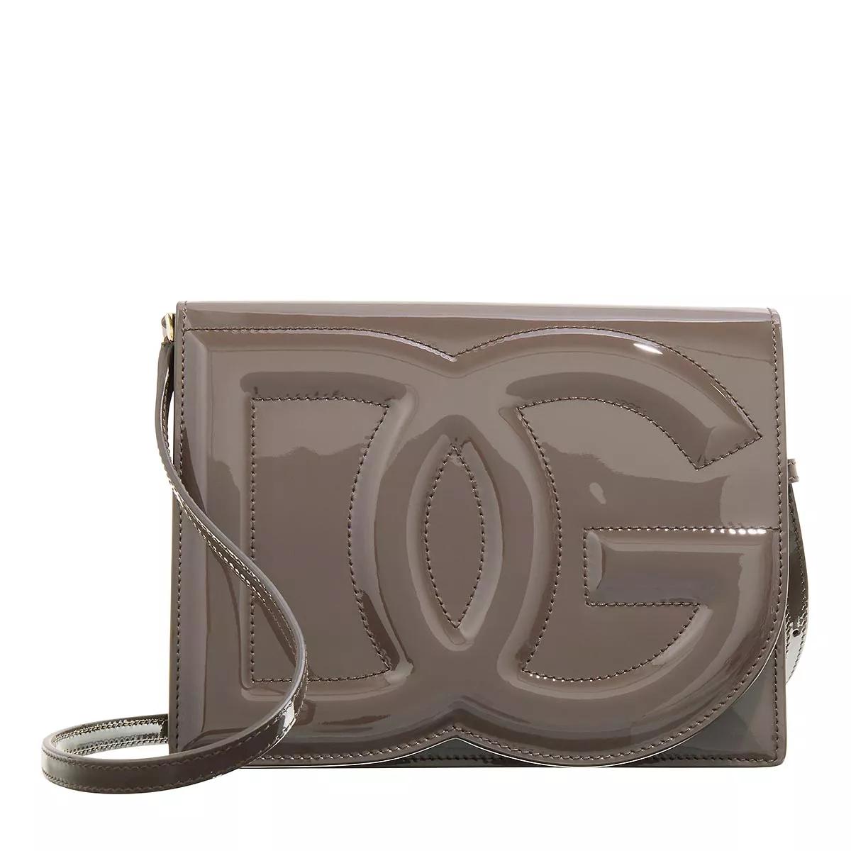 Dolce&Gabbana Umhängetasche - DG Logo Shoulder Bag Patent Leather - Gr. unisize - in Braun - für Damen von Dolce&Gabbana