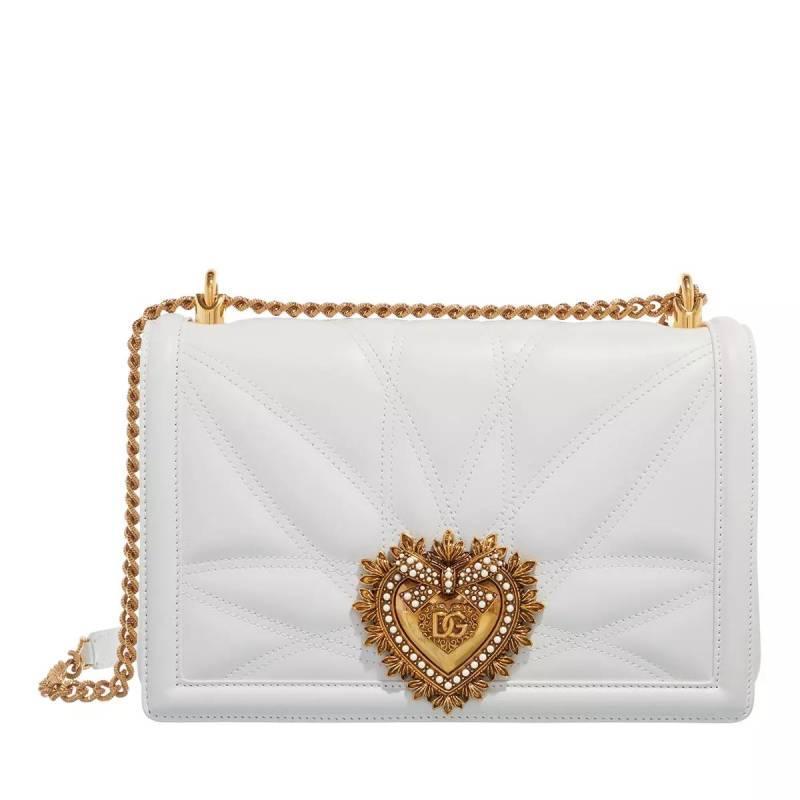Dolce&Gabbana Umhängetasche - Large Devotion Bag in Quilted Nappa Leather - Gr. unisize - in Weiß - für Damen von Dolce&Gabbana
