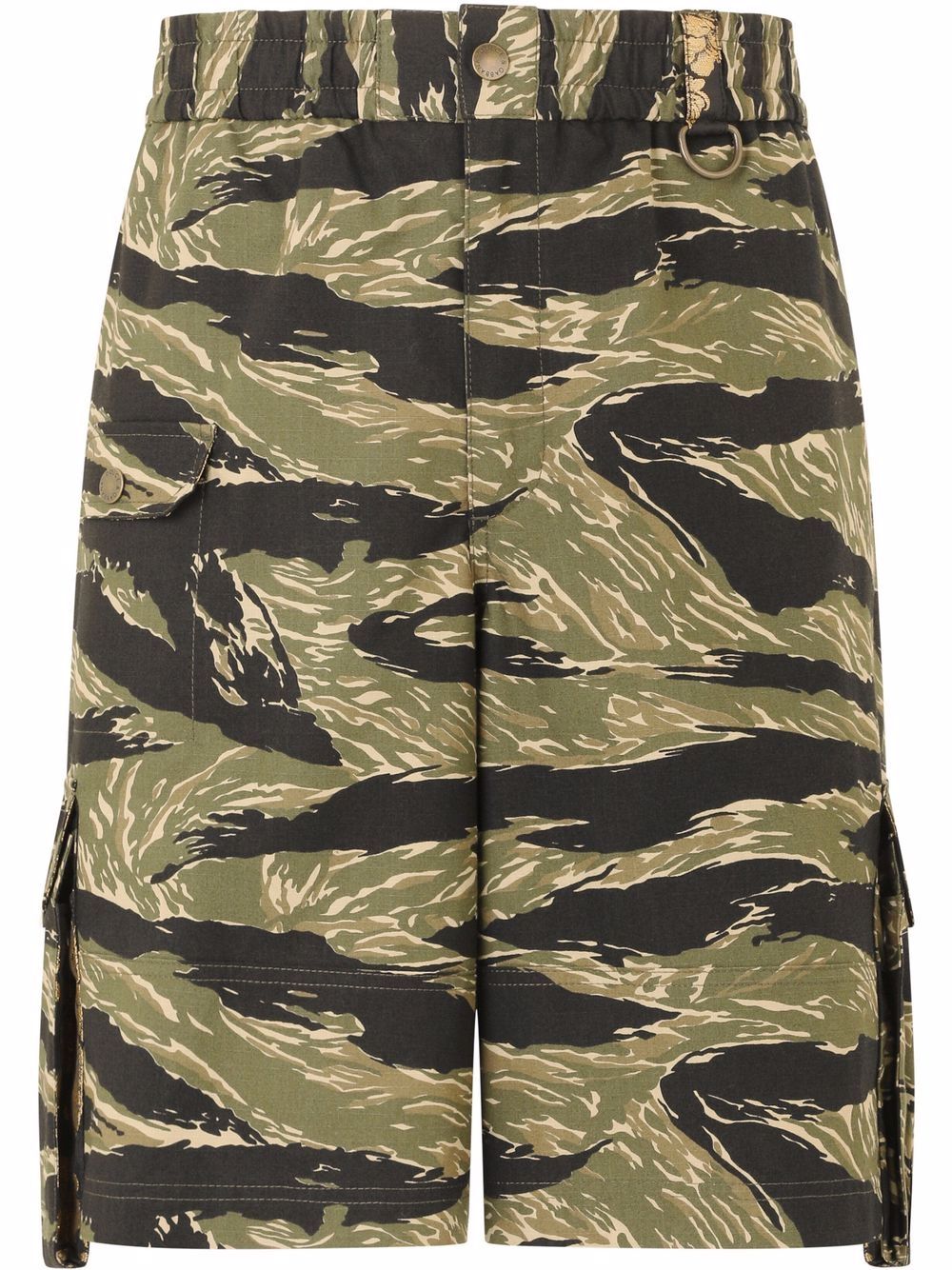 Dolce & Gabbana abstract-print cargo shorts - Black von Dolce & Gabbana