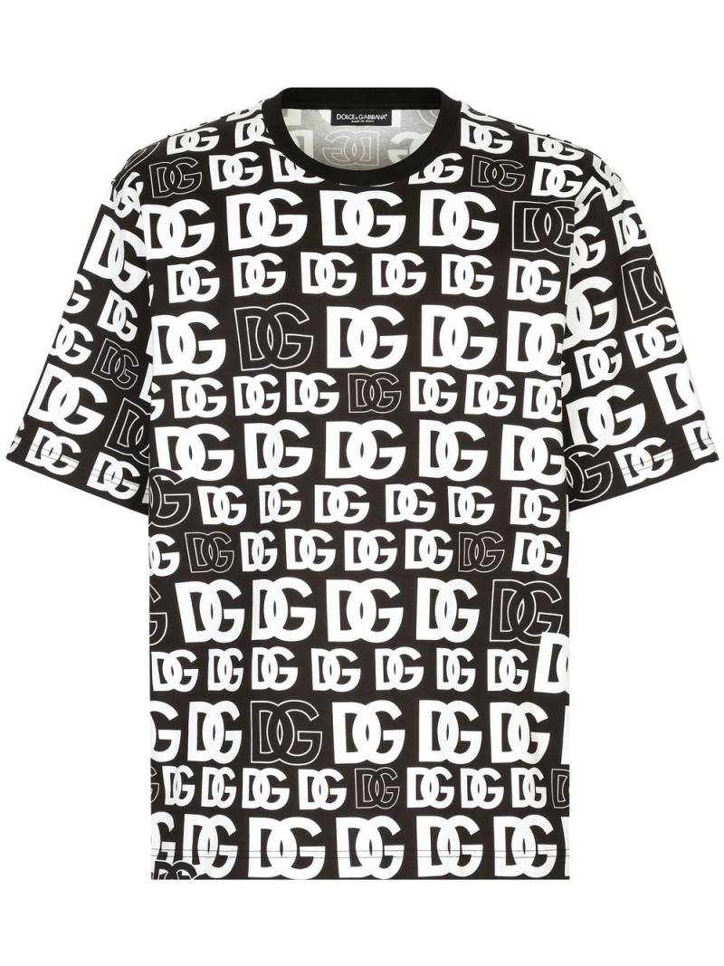 Dolce & Gabbana DG-logo cotton T-shirt - Black von Dolce & Gabbana