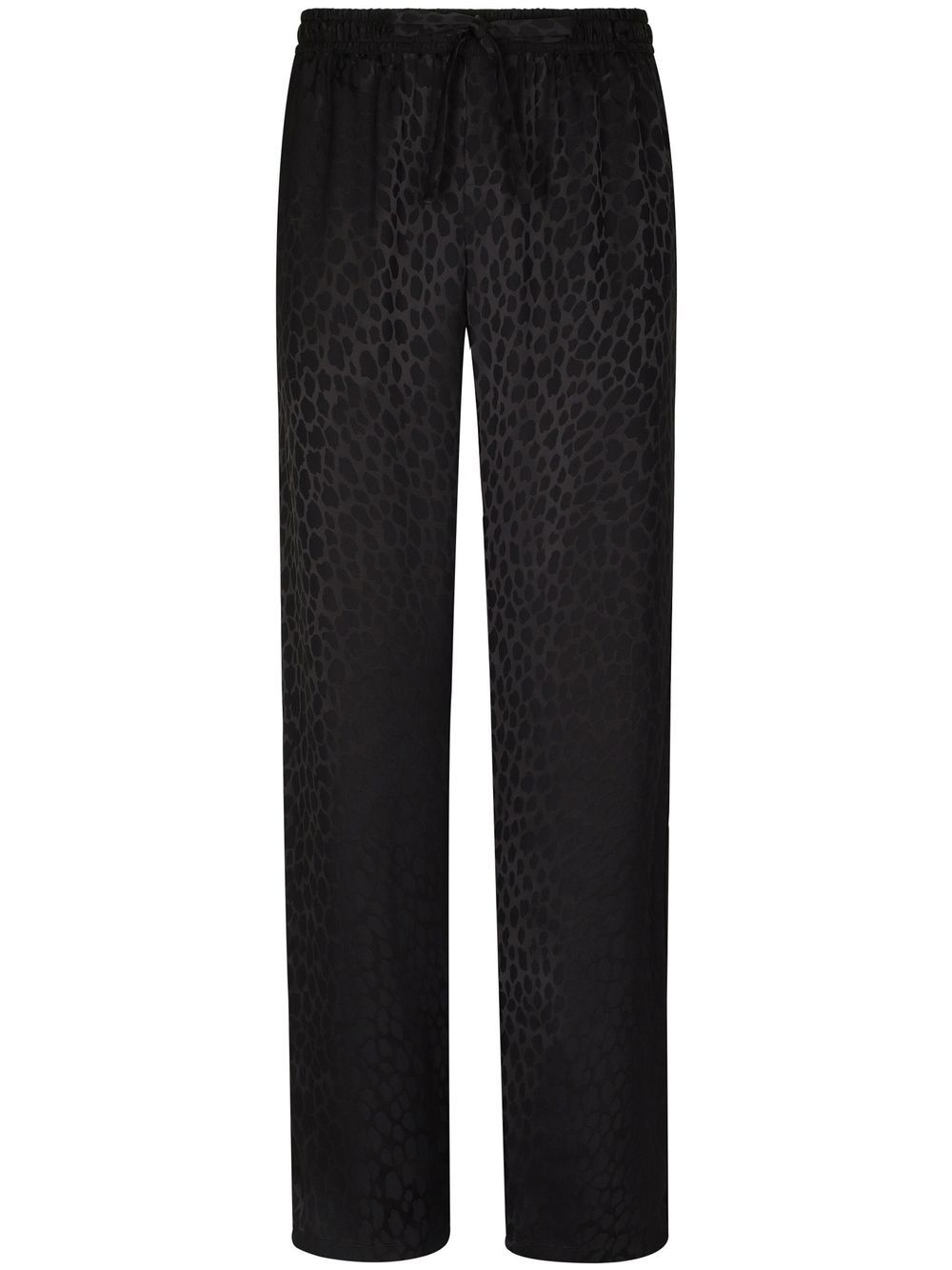 Dolce & Gabbana ocelot-print jacquard silk track pants - Black von Dolce & Gabbana