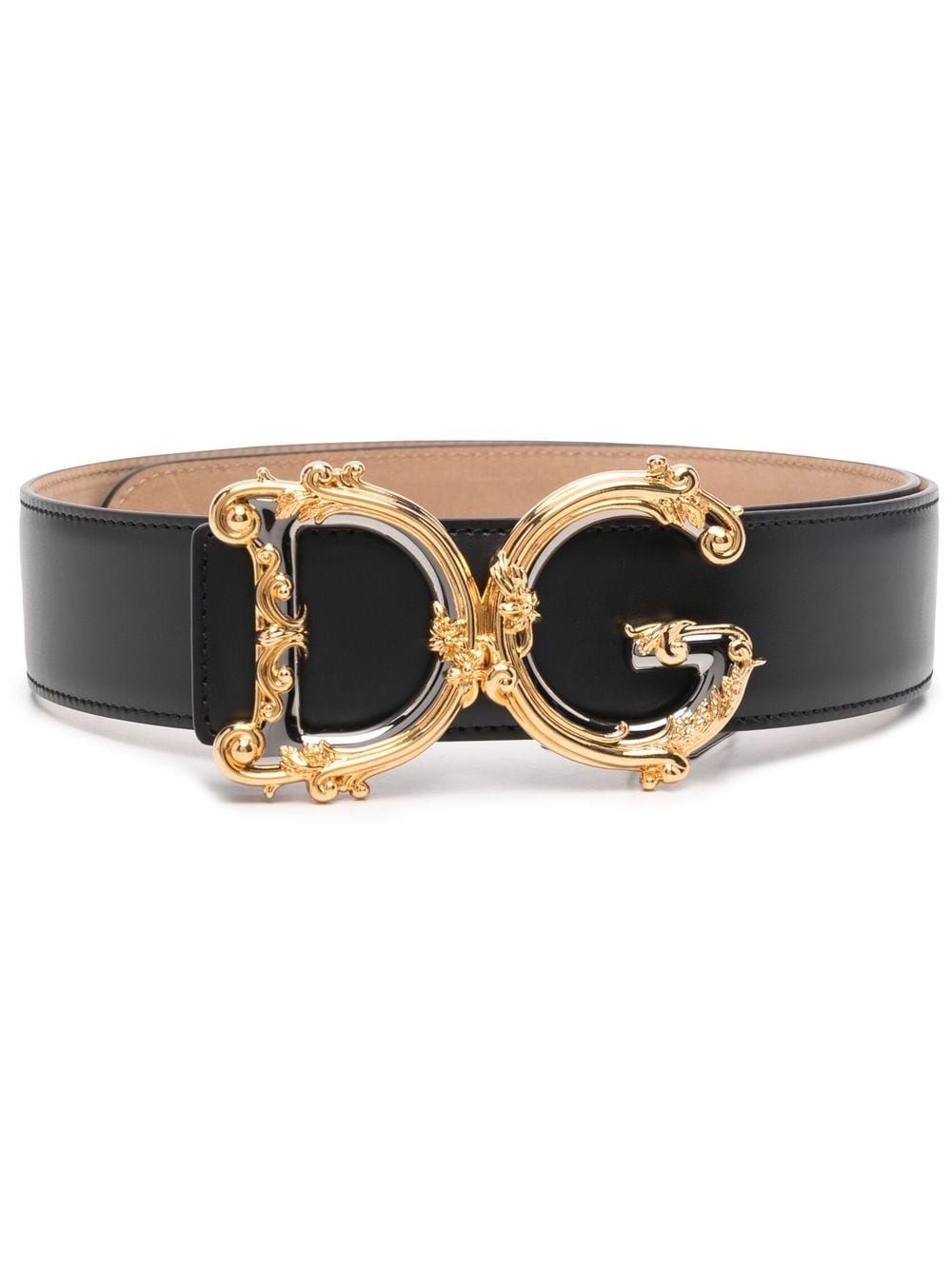 Dolce & Gabbana baroque-style DG belt - Black von Dolce & Gabbana