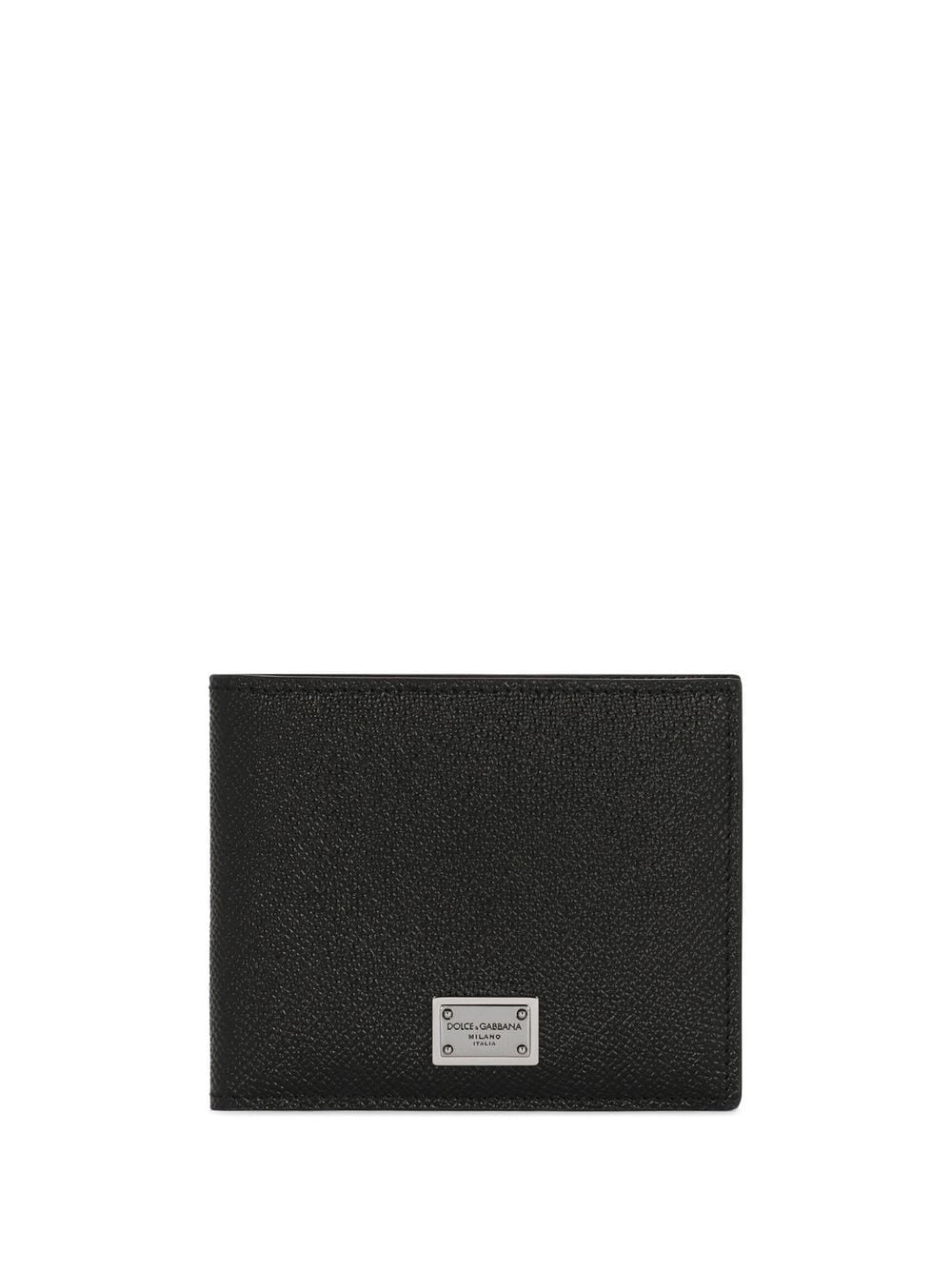 Dolce & Gabbana logo-tag leather bifold wallet - Black von Dolce & Gabbana