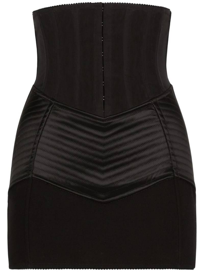 Dolce & Gabbana bustier-waist ruched miniskirt - Black von Dolce & Gabbana