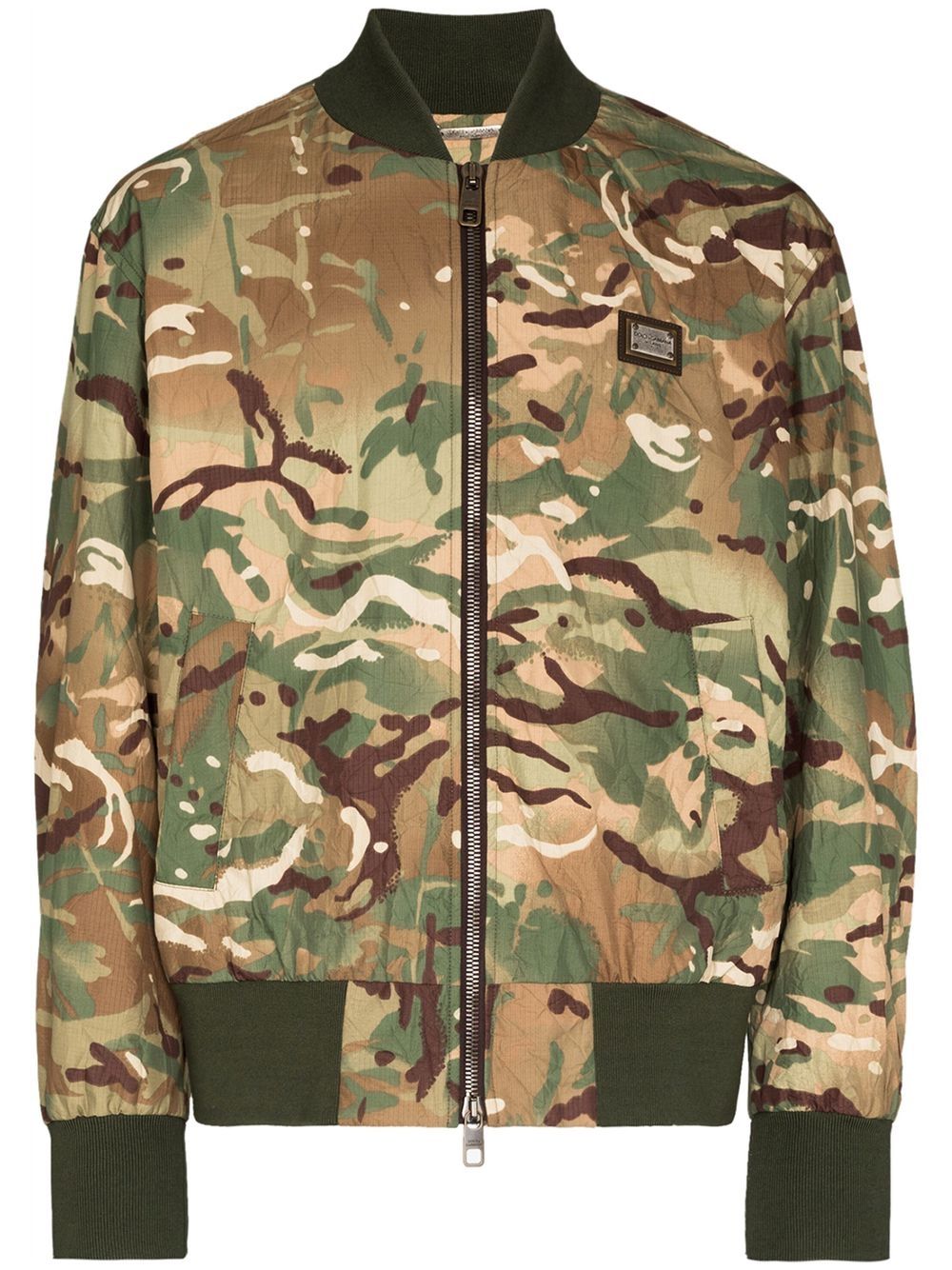 Dolce & Gabbana camouflage-print bomber jacket - Green von Dolce & Gabbana