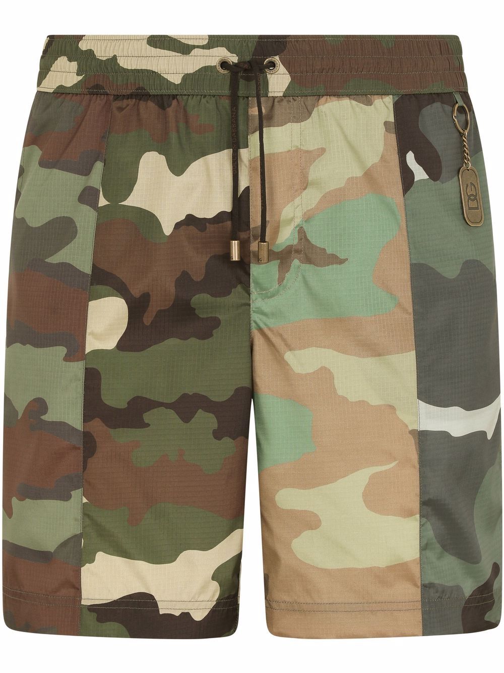 Dolce & Gabbana camouflage-print logo-tag swim shorts - Green von Dolce & Gabbana