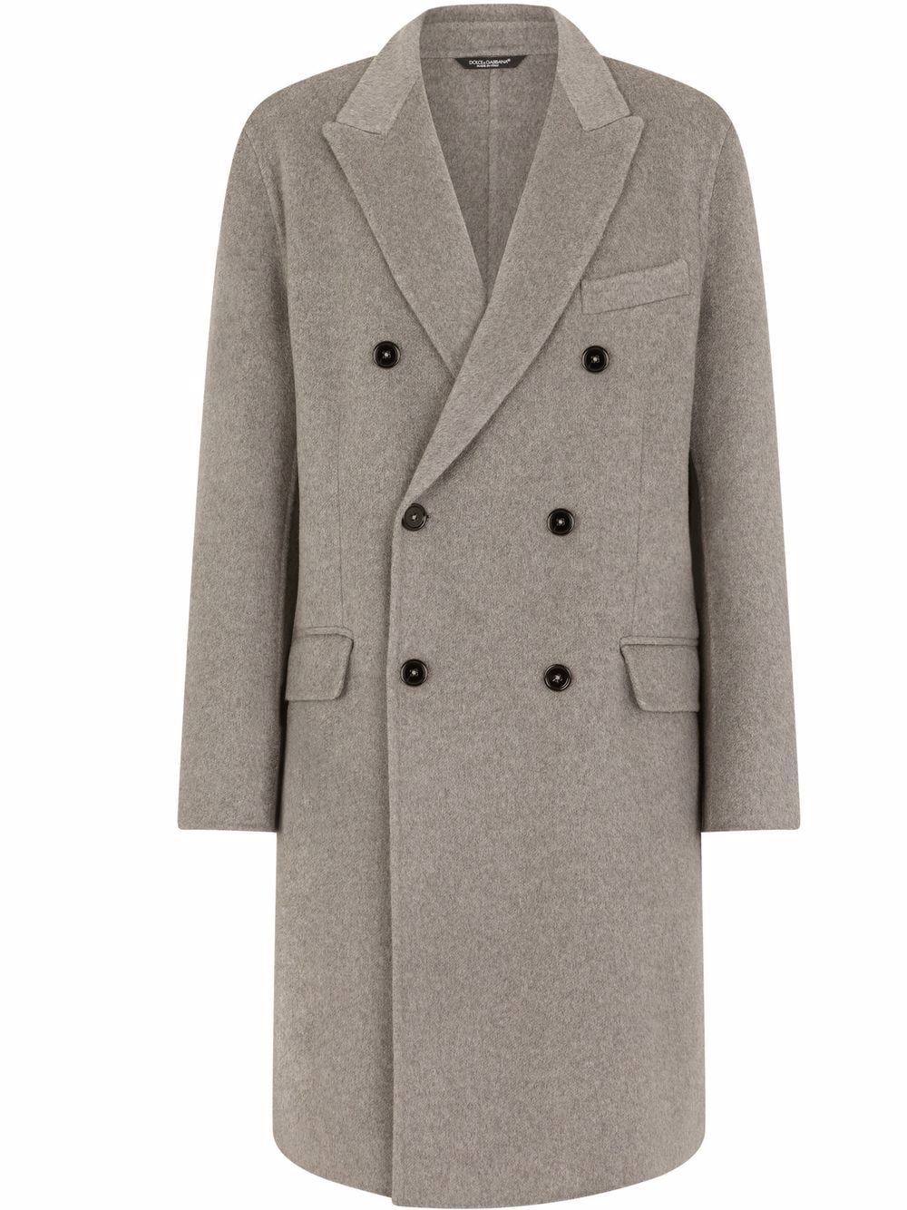 Dolce & Gabbana double-breasted cashmere coat - Grey von Dolce & Gabbana