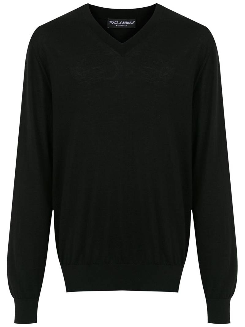 Dolce & Gabbana cashmere v-neck sweater - Black von Dolce & Gabbana