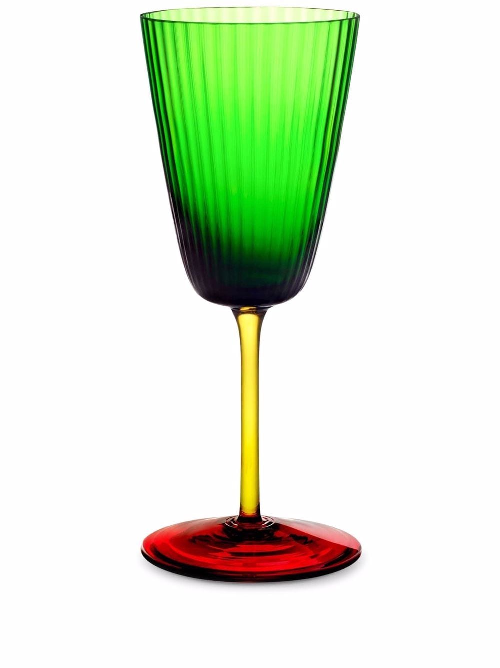 Dolce & Gabbana hand-blown Murano white wine glass - Green von Dolce & Gabbana