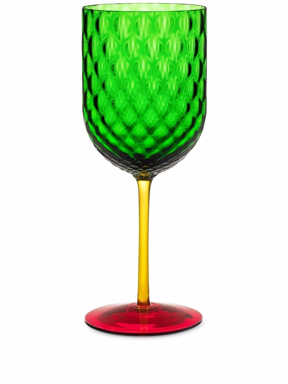 Dolce & Gabbana hand-blown Murano red wine glass - Green von Dolce & Gabbana