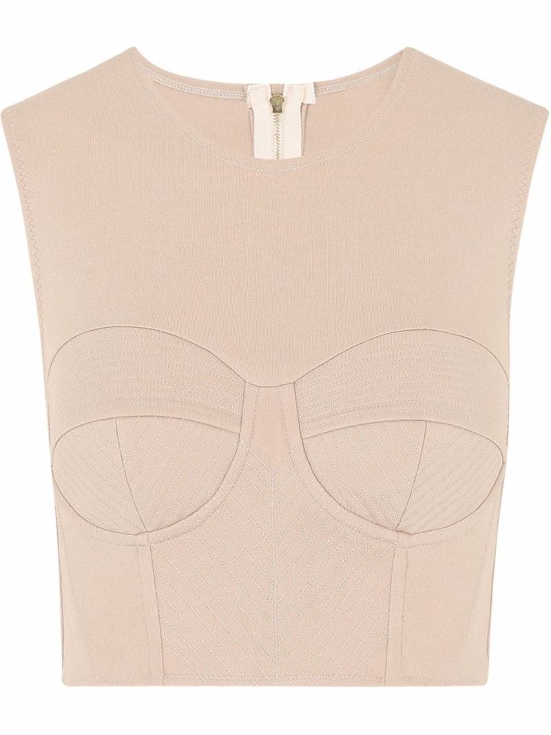 Dolce & Gabbana sleeveless corset top - Neutrals von Dolce & Gabbana