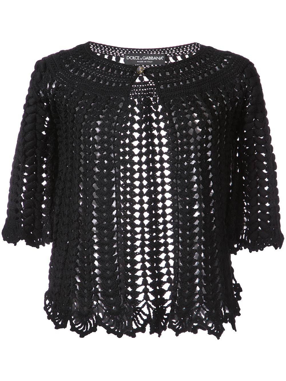 Dolce & Gabbana cropped knit cardigan - Black von Dolce & Gabbana