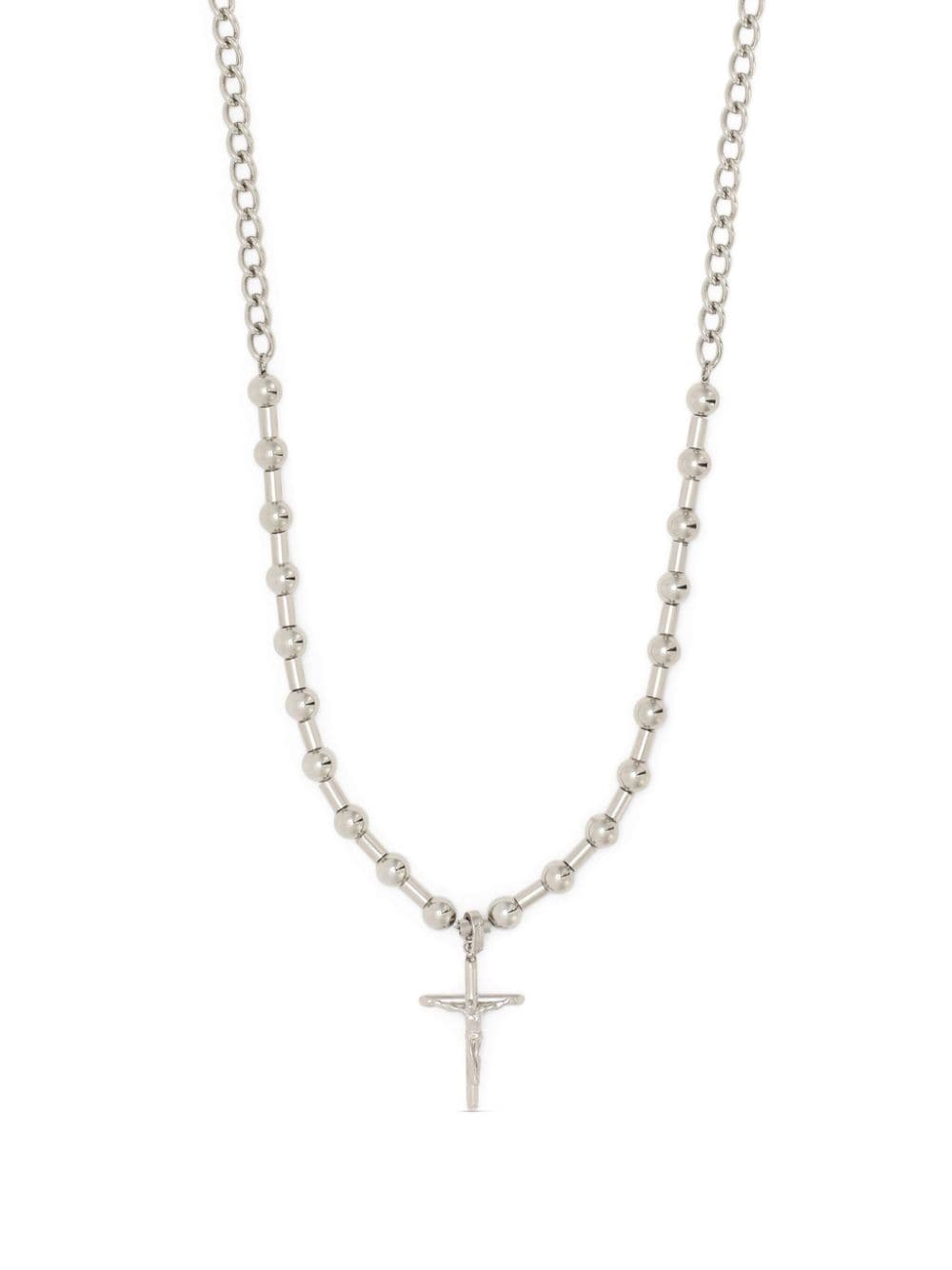 Dolce & Gabbana cross-pendant ball-chain necklace - Silver von Dolce & Gabbana