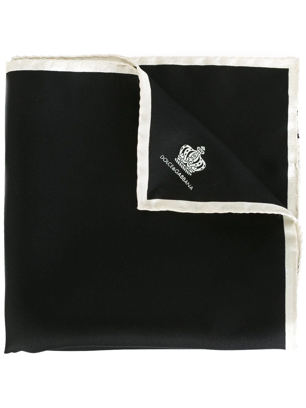 Dolce & Gabbana crown-motif silk pocket square - Black von Dolce & Gabbana