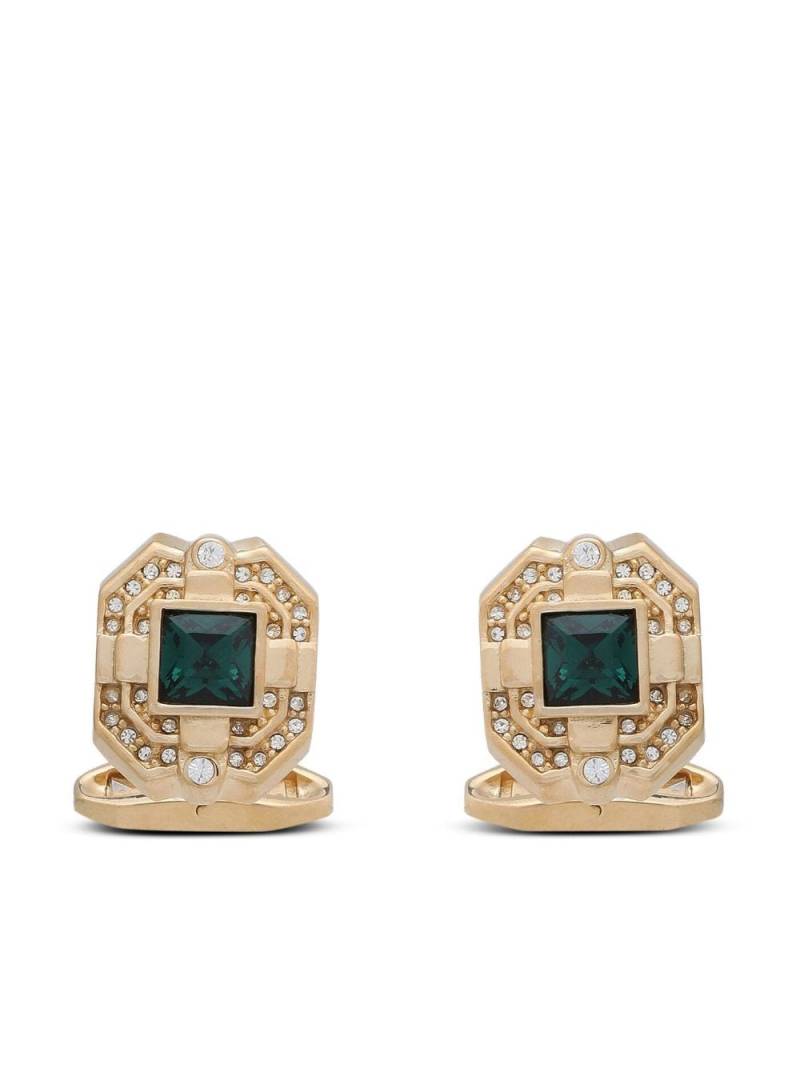 Dolce & Gabbana rhinestone-embellished pin cufflinks - Gold von Dolce & Gabbana