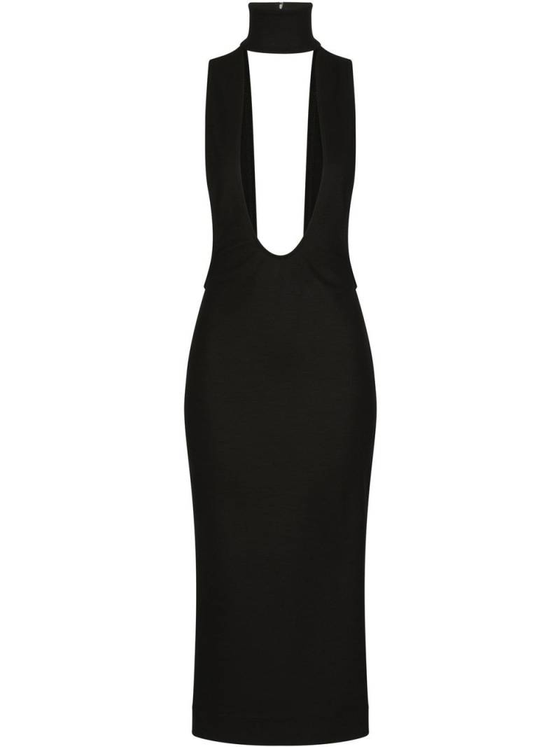 Dolce & Gabbana cut-out midi dress - Black von Dolce & Gabbana