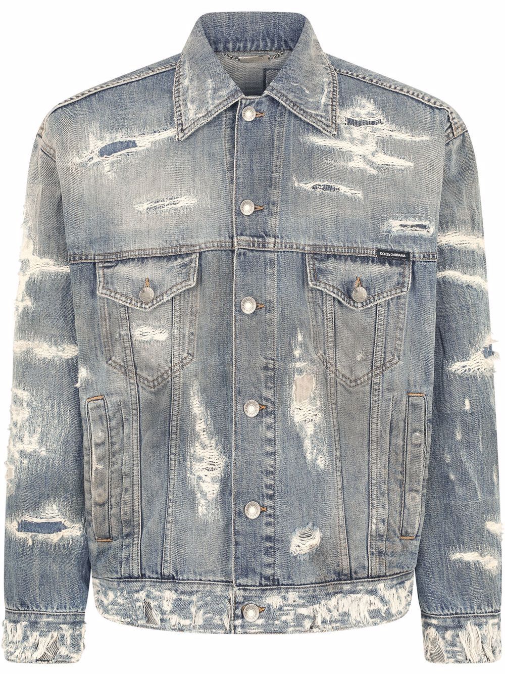 Dolce & Gabbana distressed denim jacket - Blue von Dolce & Gabbana