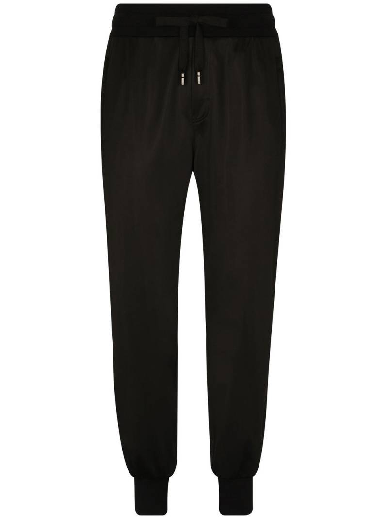 Dolce & Gabbana logo-tag track pants - Black von Dolce & Gabbana